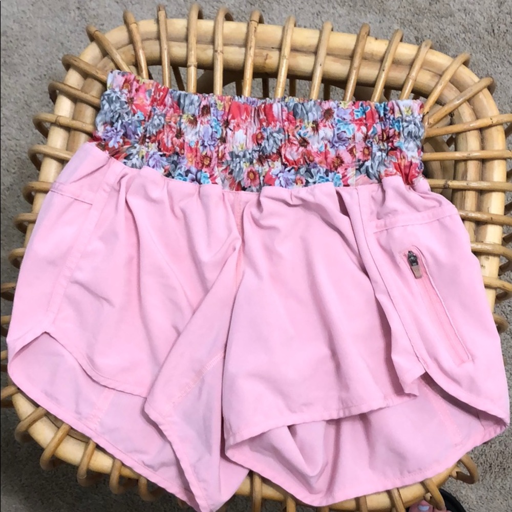 RARE lululemon floral tracker shorts